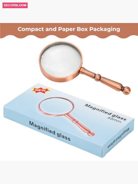 2 Pack 6X Antique Magnifying Glass Handheld Magnifier for Reading main image 6